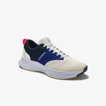 Lacoste Court-Drive Plus Textile Sneakers Pánské - Tenisky Bílé / Tmavě Blankyt | CZ-J4wKqC